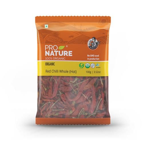 Buy Pro Nature Organic Red Chilli Whole Hot 100 Gm Pouch Online At Best ...