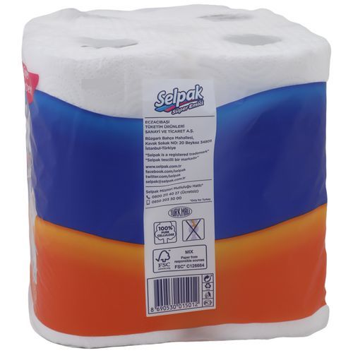 Download Buy Selpak Kitchen Towel Paper Tissue Roll 3Ply 4 rolls Pouch Online at Best Price. - bigbasket