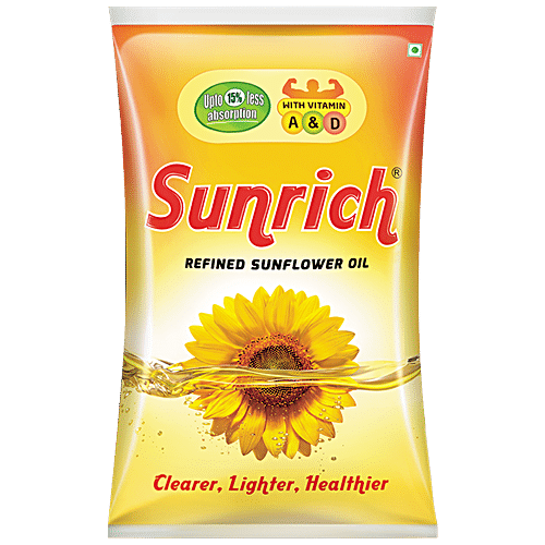 Buy Sunrich Refined Sunflower Oil 1 Ltr Online at the Best Price of Rs 120  - bigbasket