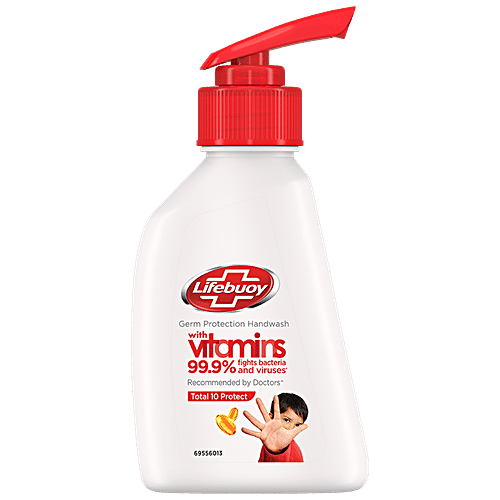 Lifebuoy Total 10+ Handwash - 99.9% Germ Protection, 80 ml Pump 