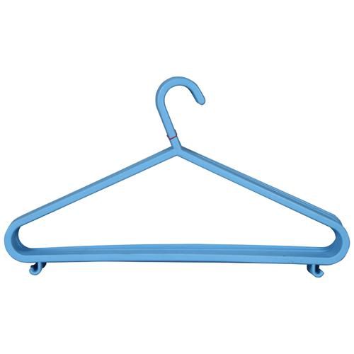 Laplast Cloth Hangers - Plastic, Blue, High Quality, Sturdy, 10 pcs
