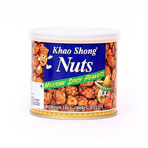 Buy Khao Shong Coated Peanuts Mexican Spicy 140 Gm Tin Online at the ...