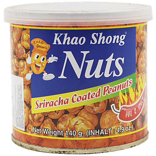 Buy Khao Shong Coated Peanuts Sriracha 140 Gm Tin Online at the Best ...