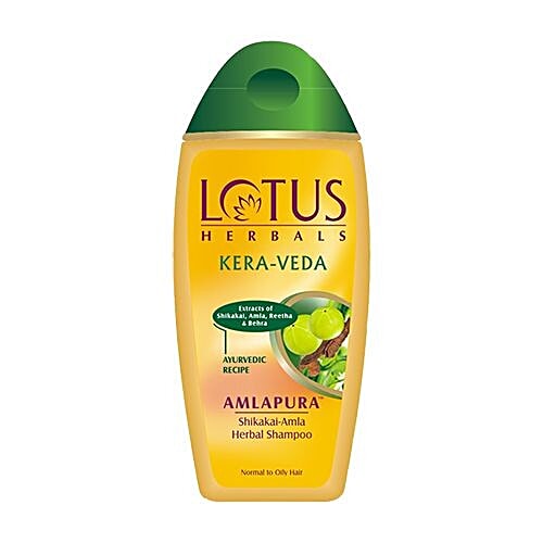 Buy Lotus Herbals Kera-Veda Amlapura Herbal Shampoo - Shikakai Amla ...