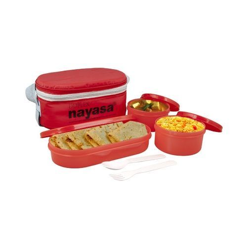 Tupperware New Small Square -A- Way Containers Set 2 of red Color