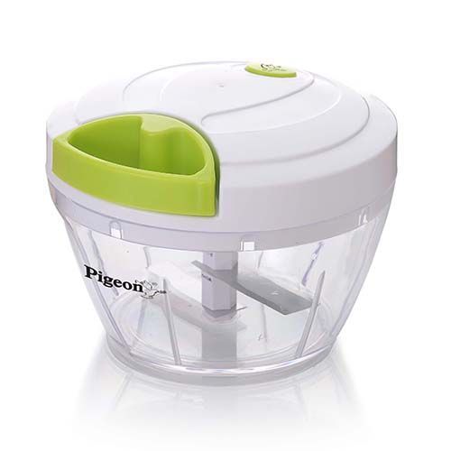 Pigeon by Stovekraft New Handy Mini Plastic Chopper with 3 Blades, Green  (BPA FREE)