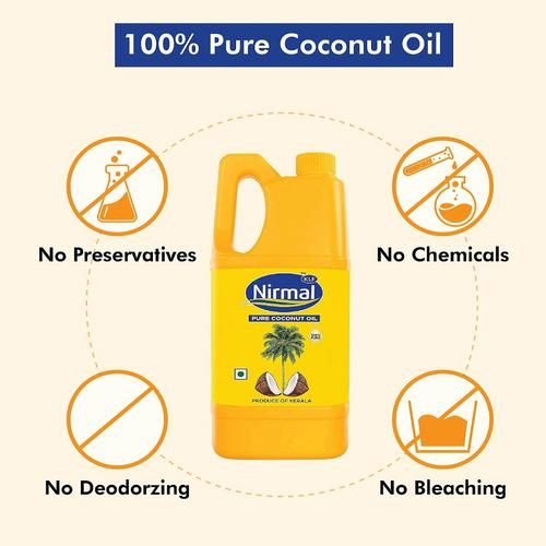Klf  Nirmal Pure Coconut Oil, 1 L  100% Pure, Zero Cholesterol, Zero Trans Fat