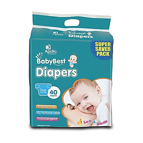 Buy Apollo Pharmacy Baby Best Diapers Large 40 Pcs Online At Best Price ...