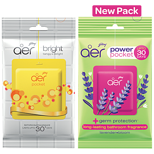 Buy Godrej Aer Pocket Bathroom Fragrance Bright Tangy Delight 10 Gm ...