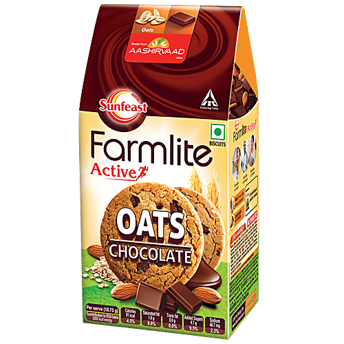 Buy Sunfeast Farmlite Biscuit Oats And Chocolate 150 Gm Online at the