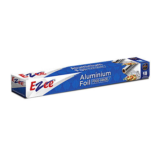 Ezee Silver Aluminium Foil 72 Meters 14 Microns Pack of 2, Parchment &  Wrapping Paper