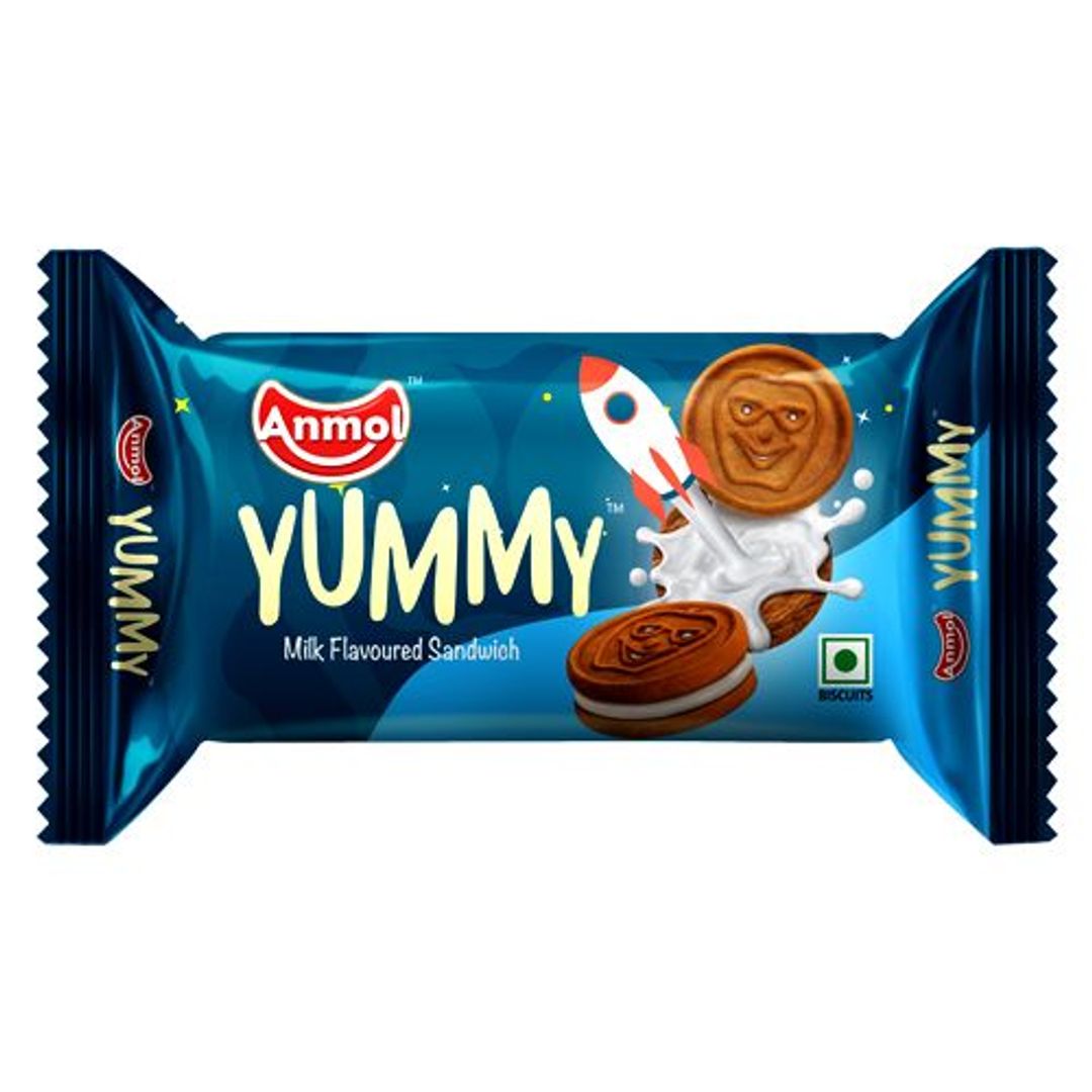 Buy Anmol Cream Biscuits Milk Flavoured Sandwich Yummy 200 Gm Online At The Best Price Of Rs 3113