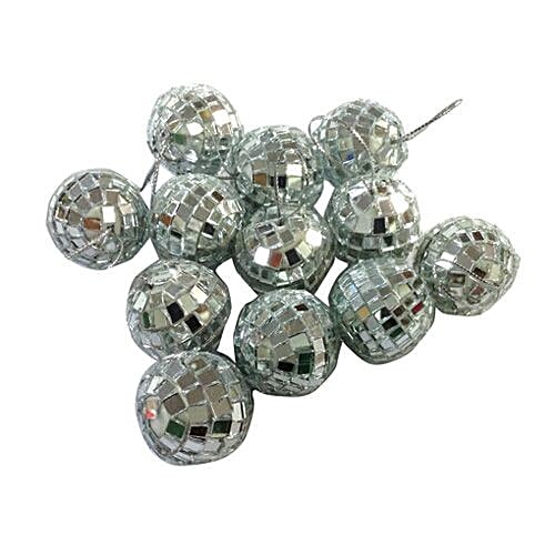 Buy Unique Arts & Interiors Christmas Decoration - Small Silver Balls ...