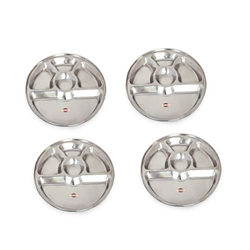 White 5 Compartment Plate -  - Virgin Plastic Thalis