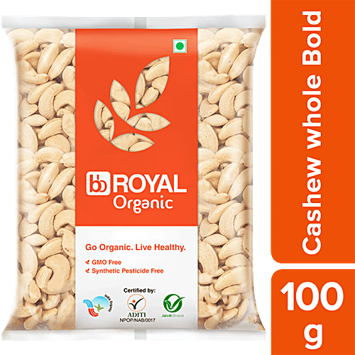 Buy Bb Royal Organic Cashewkaju Bold 100 Gm Online At Best Price of Rs ...