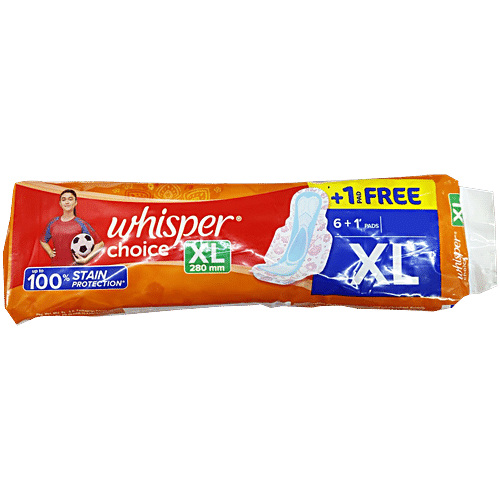 Whisper Choice Ultra Sanitary Pads - Extra Long XL 6 Pads