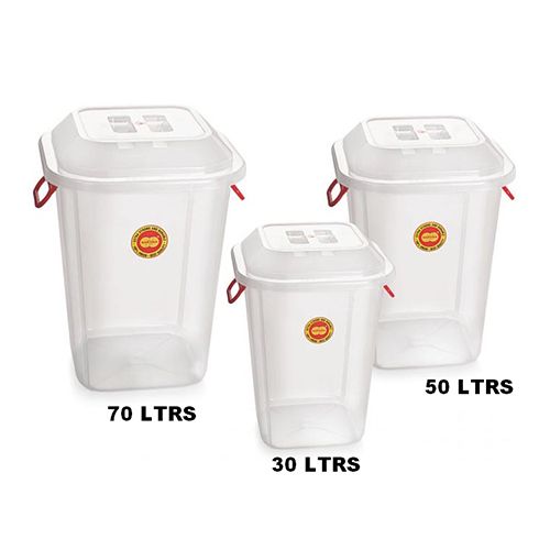 Buy Nakoda Modern Heavy Duty Square Storage & Carry Bucket - With Lid,  Transparent Online at Best Price of Rs 649 - bigbasket