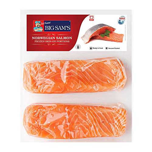 Buy Big Sams Frozen Salmon Skin On Portions 250 Gm Online At Best Price ...