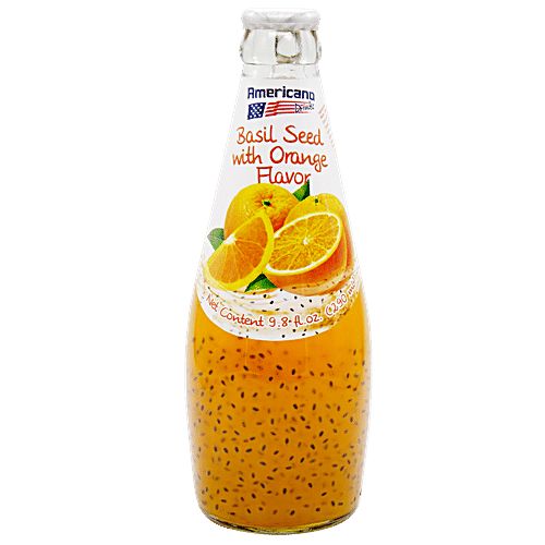 Buy Americana Basil Seed Drinks Orange 290 Ml Online At Best Price of