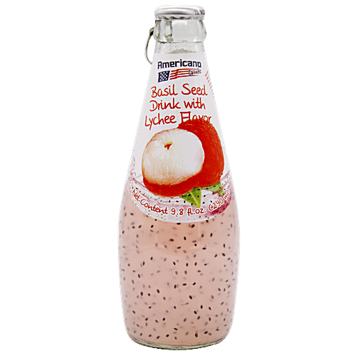 Buy Americana Basil Seed Drinks Lychee 290 Ml Online At Best Price