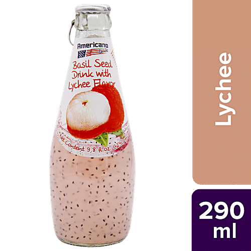 Buy Americana Basil Seed Drinks Lychee 290 Ml Online At Best Price