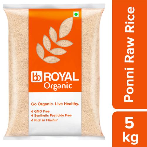 Buy Bb Royal Organic Ponni Raw Rice 5 Kg Online At Best Price of Rs 323 ...