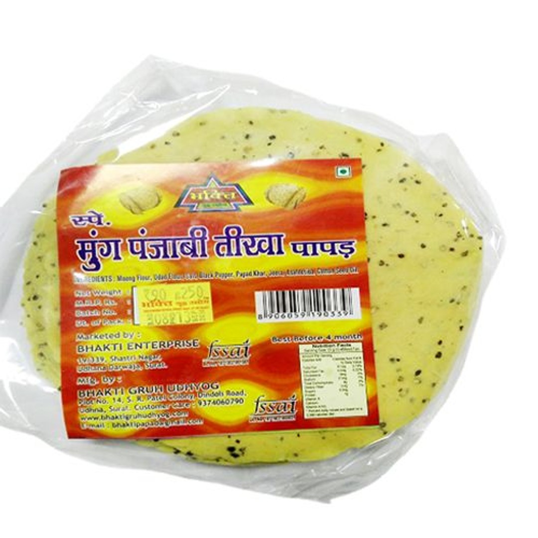 Buy Bhakti Sp Papad - Moong Punjabi Tikha, 14 cm Online at Best Price ...