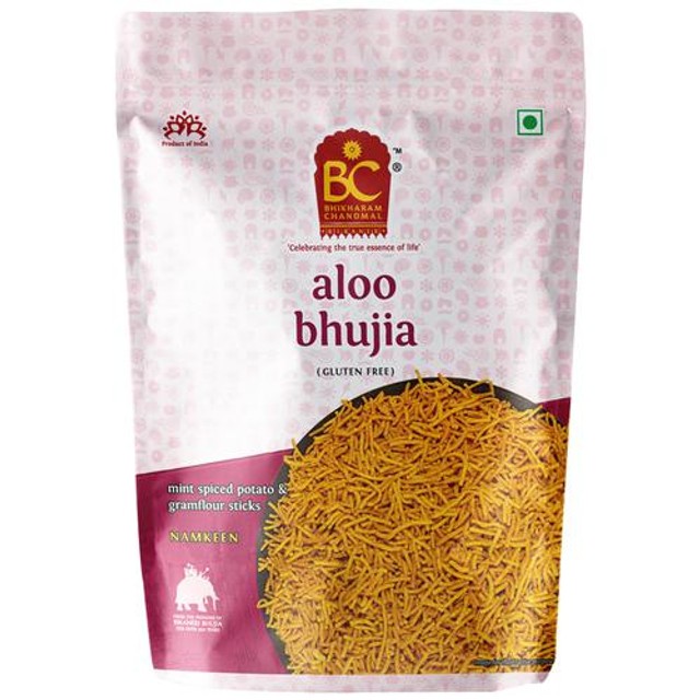 Buy Bhikharam Chandmal Aloo Bhujia - Mint Spiced Potato & Gram flour ...