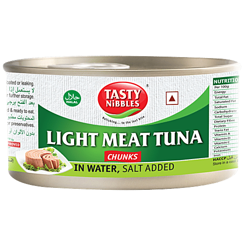 Buy Tasty Nibbles Light Meat Tuna Chunks In Water Salt Added 185 Gm ...