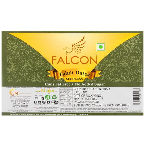 Falcon Zahdi Dates/Kharjura - Seedless, 500 g  Trans Fat Free, No Added Sugar
