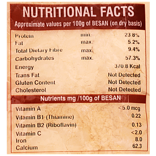 Gram Flour Nutritional Value Per 100g