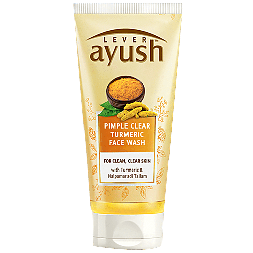 Buy Lever Ayush Face Wash Anti Pimple Turmeric 80 Gm Online At Best ...