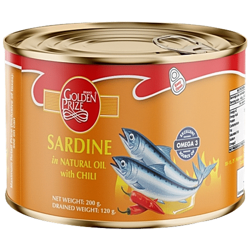 Buy Golden Prize Canned Sardine In Natural Oil With Chili 200 Gm Online ...