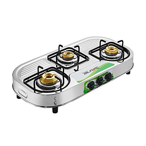 Butterfly gas stove 3 deals burner stainless steel