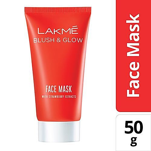 Buy Lakme Face Mask Blush & Glow, Strawberry 50 gm Online at Best