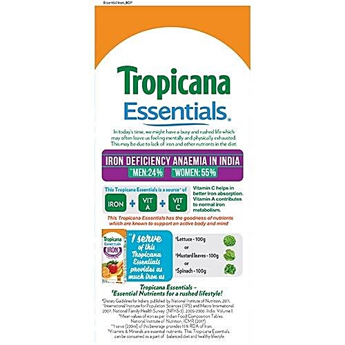 Buy Tropicana Essentials - Iron 1 L Online at Best Price. - bigbasket