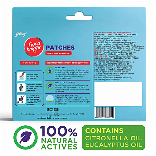 Buy Good knight Personal Mosquito Repellent - Patches 30 Patches Online ...