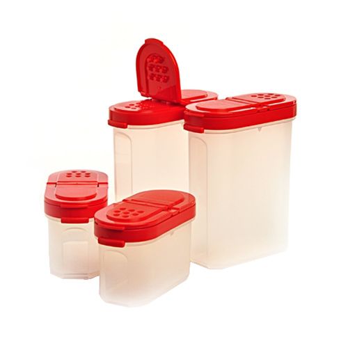 Tupperware Spice Containers Red Lids 