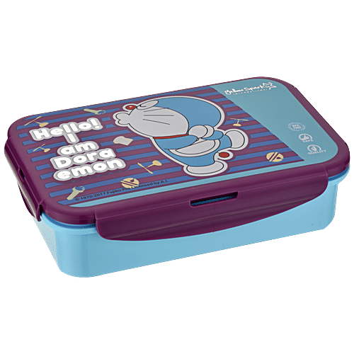 Buy Yellow Spark Doraemon Large Lunch Box With Container Fork Spoon ...