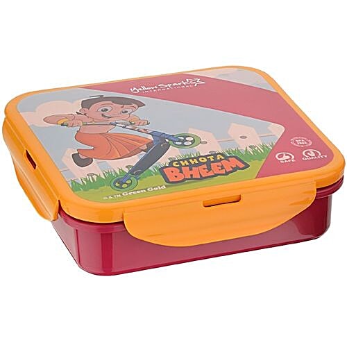 Buy Yellow Spark Chota Bheem Big Bread Sandwich Box With Container Fork ...