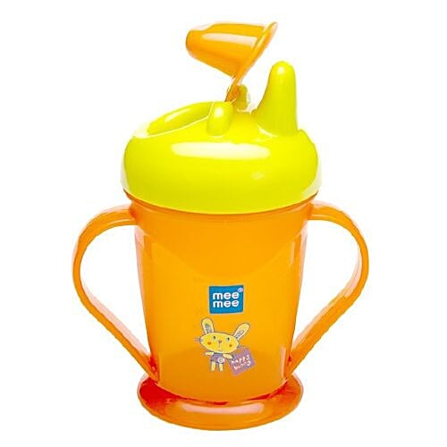 Buy Mee Mee Baby No Spill Sipper Cup With Double Handle Orange 100 Gm ...