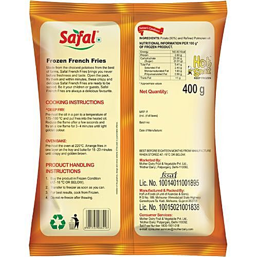 Buy Safal French Fries 400 Gm Online At Best Price Bigbasket