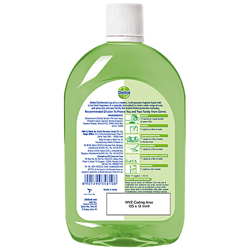 Buy Dettol Liquid Disinfectant Cleaner For Home Lime Fresh Online At