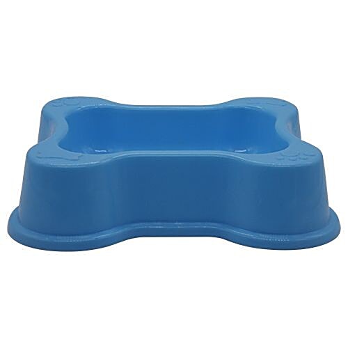 Buy Pet King Pet Dog Puppy Bowl Rectangle Small Blue 1 Pc Online At ...