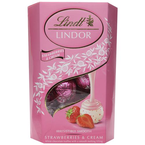 Buy Lindt Lindor White Chocolate Truffles Strawberries And Cream Smooth Rich Flavour Online At 6582