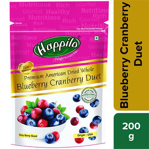 Buy Happilo Dried Blueberry Cranberry Duet - Whole, Premium Online at Best Price - bigbasket