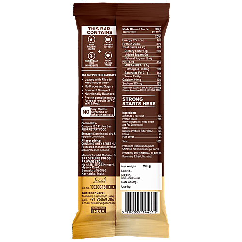 Buy Yoga Bar Protein Bar Hazelnut Toffee 60 Gm Online At Best Price Of 