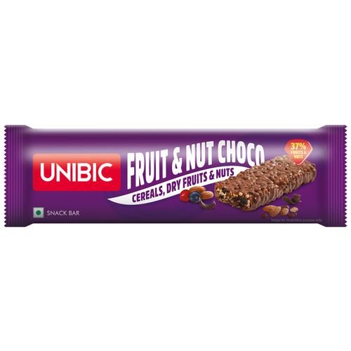UNIBIC Snack Bar - Fruit & Nut, Choco, 30 g  Rich in Anti-Oxidants