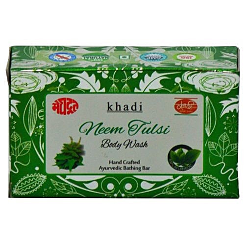 Buy Khadi Meghdooth Soap Neem Tulsi Body Wash Hand Crafted Ayurvedic Bathing Bar 75 Gm Online At