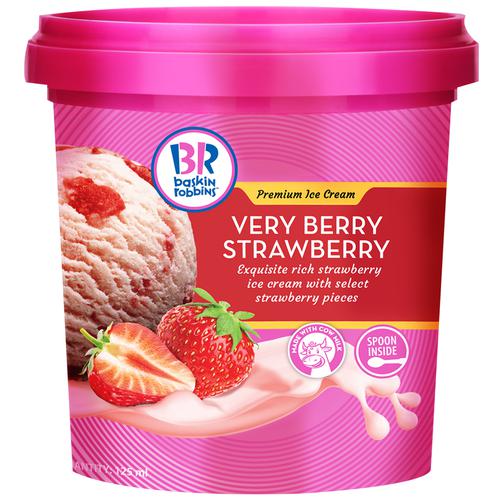 Buy Baskin Robbins Premium Ice Cream - Very Berry Strawberry, Spoon ...